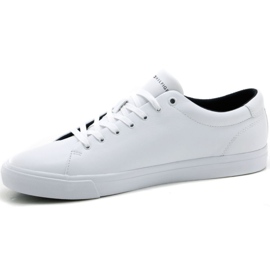 Schuhe Tommy Hilfiger Corporate Logo Leder Vulc M FM0FM04076 weiß 1