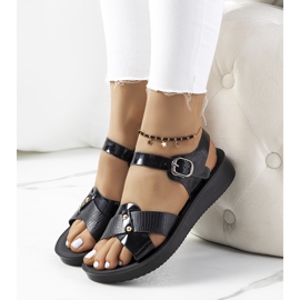 Schwarze Tulia Damensandalen 1