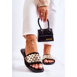 S.Barski Lederhausschuhe für Damen mit flachem Absatz Schwarz Hollis 1