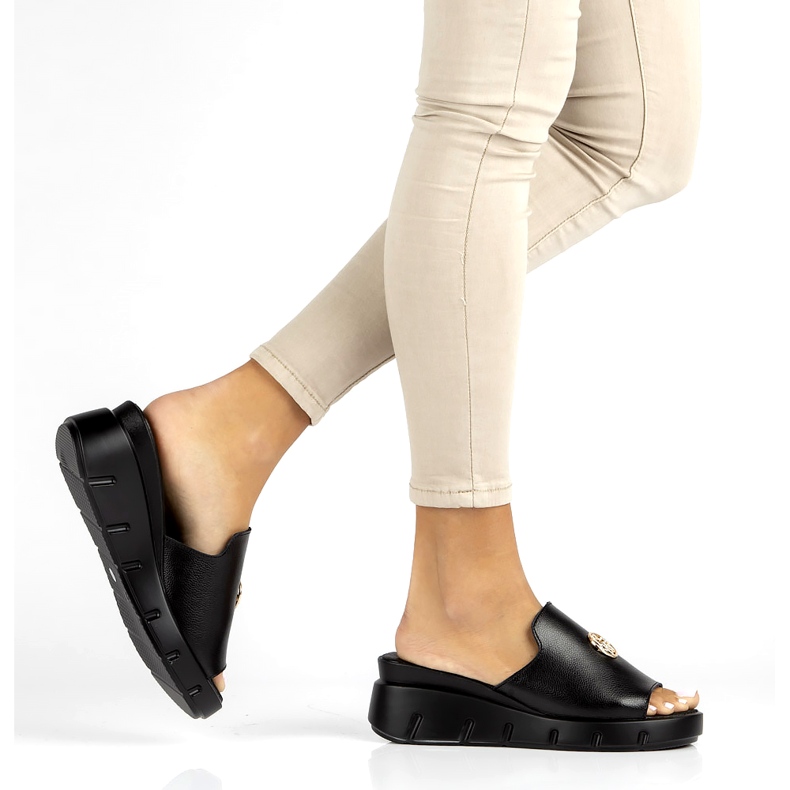 Lederhausschuhe Filippo DK3596 / 22 Bk schwarz 5