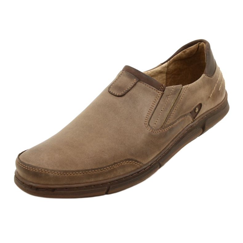 Polbut Herren-Slip-on-Mokassins J51, braun 3