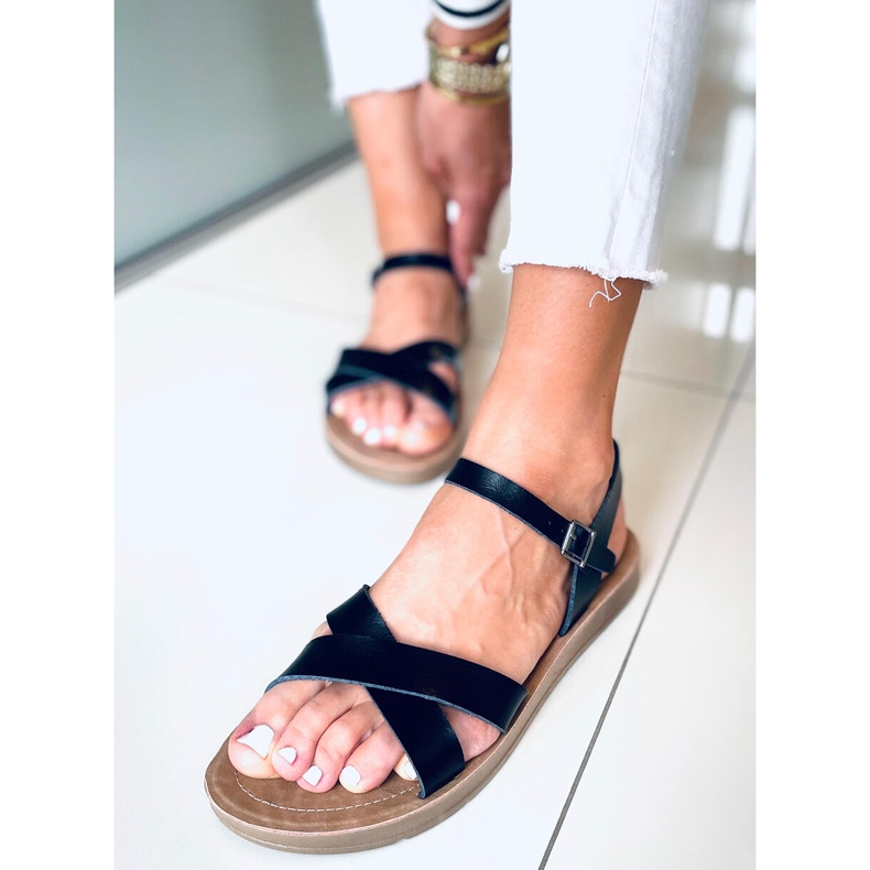 Nevada Schwarze Damensandalen 1