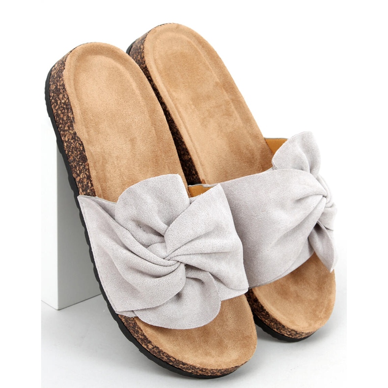 Pantoletten aus Kork in Dakota Grey grau 2