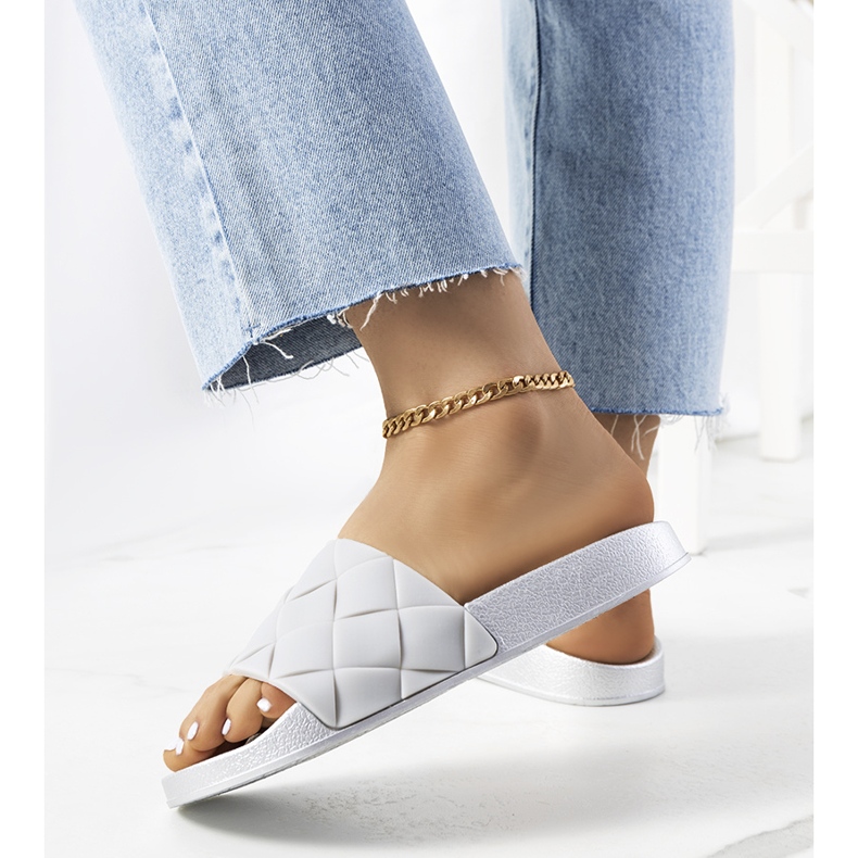 Lind silberne Gummipantoffeln silber- 1