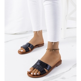 Milas elegante schwarze Hausschuhe 1