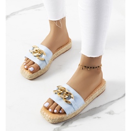 Blaue Sandalen mit Kette Cairo 1