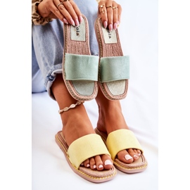 FJ1 Wildleder Damenhausschuhe Sunset Yellow gelb 2