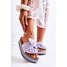 FJ1 Damenhausschuhe auf einer massiven Plattform Violet Terisa violett 1