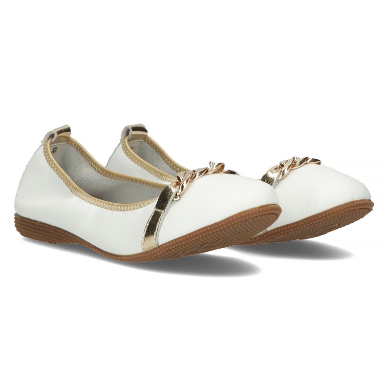 Lederballerinas mit Kette Filippo DP3709/22 weiß 4