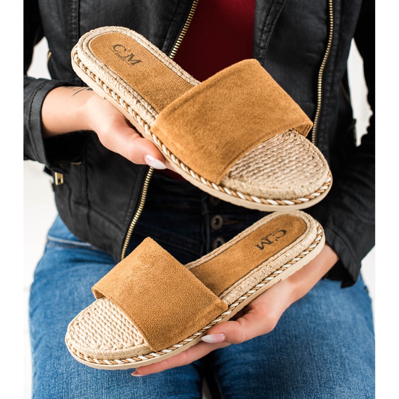 Cm Paris Lässige beige Hausschuhe braun 1