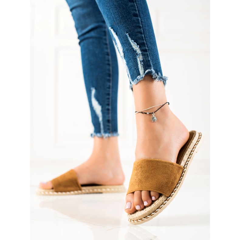 Cm Paris Lässige beige Hausschuhe braun 2