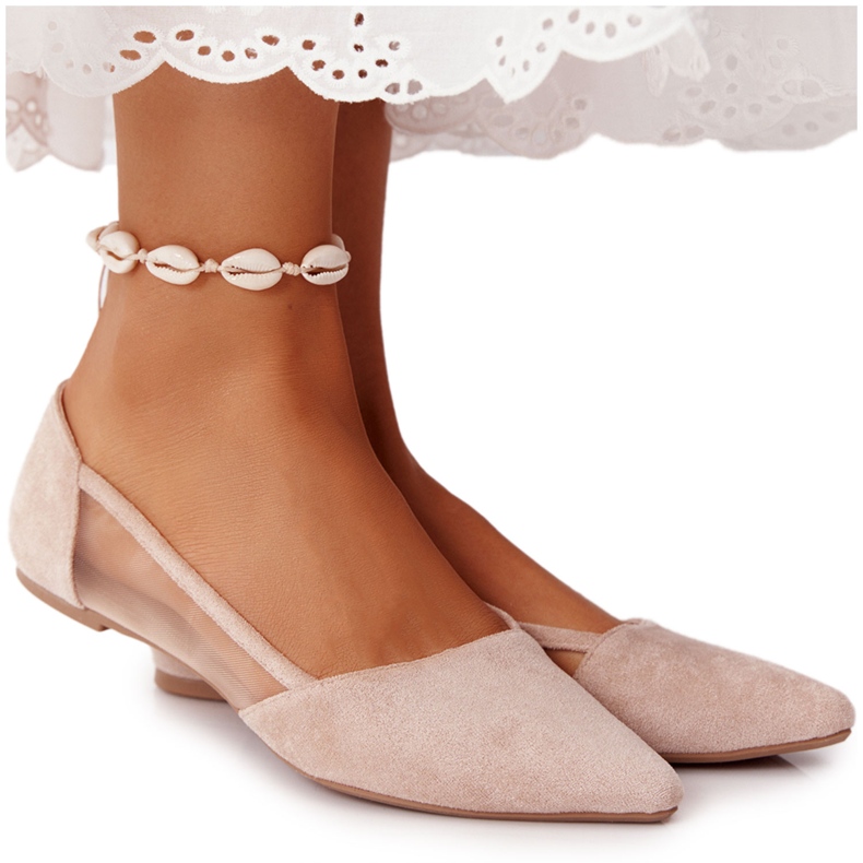 Ballerinas Spitz mit Mesh Beige 8BL71-2015 6