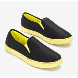 Schwarze Kulma-Turnschuhe grün 1