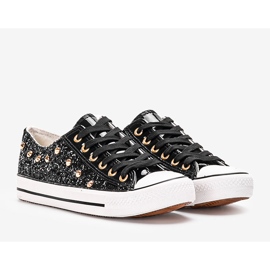 Schwarze Kirst-Glitter-Sneakers 1