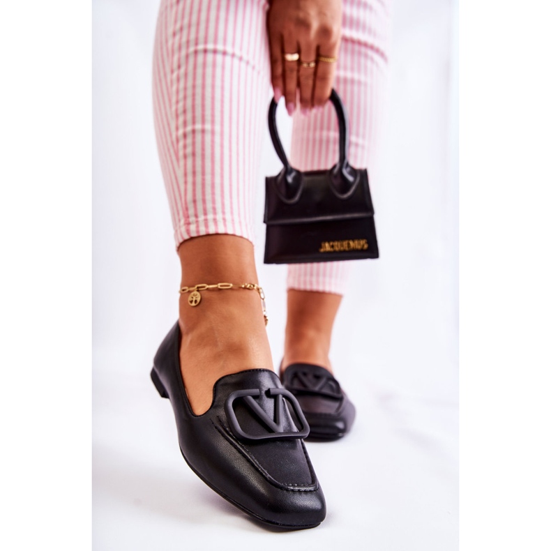 PS1 Mokassinschuhe mit schwarzem Hermosa-Ornament 1