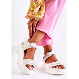 PE1 Damensandalen auf der Plattform White Terrina weiß 2