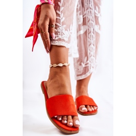 FL1 Klassische Damenhausschuhe Smooth Red Narsis rot 1