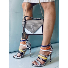 Sandalen auf einem Stift Sofronia BRAUN / WEISS mehrfarbig 1