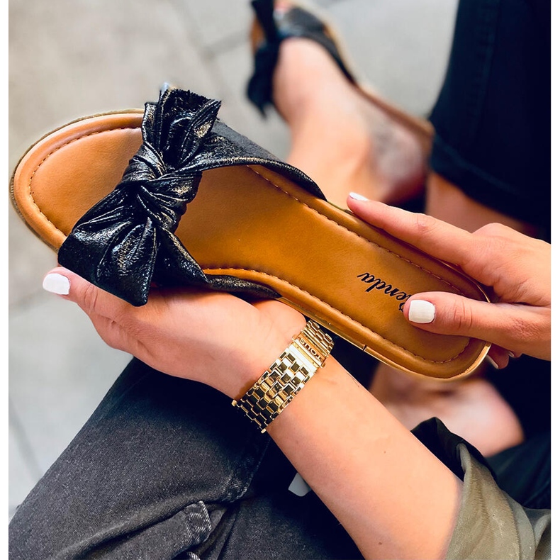 Damen Lirio Schwarze Hausschuhe 2