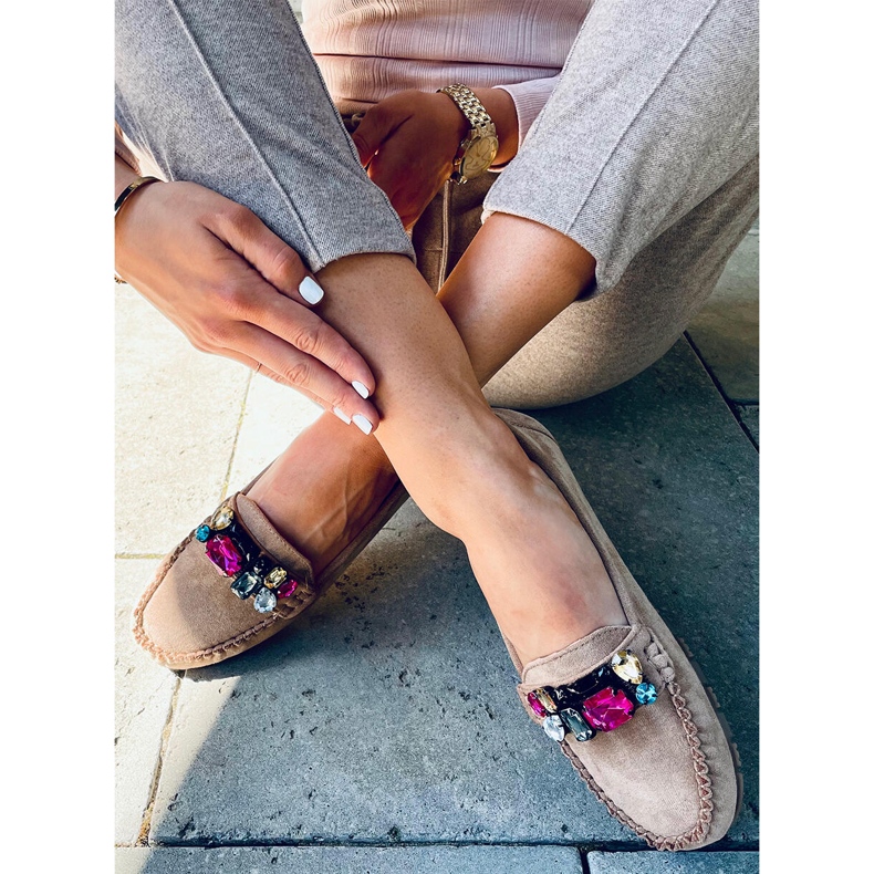 Loafer mit Megara Khaki-Steinen beige 2