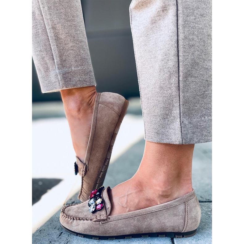 Loafer mit Megara Khaki-Steinen beige 1