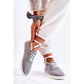 PE1 Klassische Turnschuhe der Frauen gebundenes graues Dellis 2