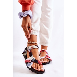 PM1 Rote Caprisa-Sandalen mit Klettverschluss für Damen weiß 1