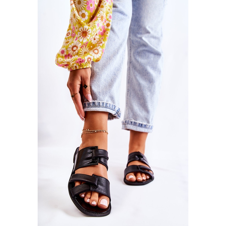 Bequeme Damenhausschuhe aus Leder Maciejka 05549-01 Schwarz 2