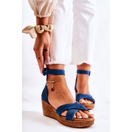Keilsandalen aus Wildleder Maciejka 04565-06 Marineblau mehrfarbig 1