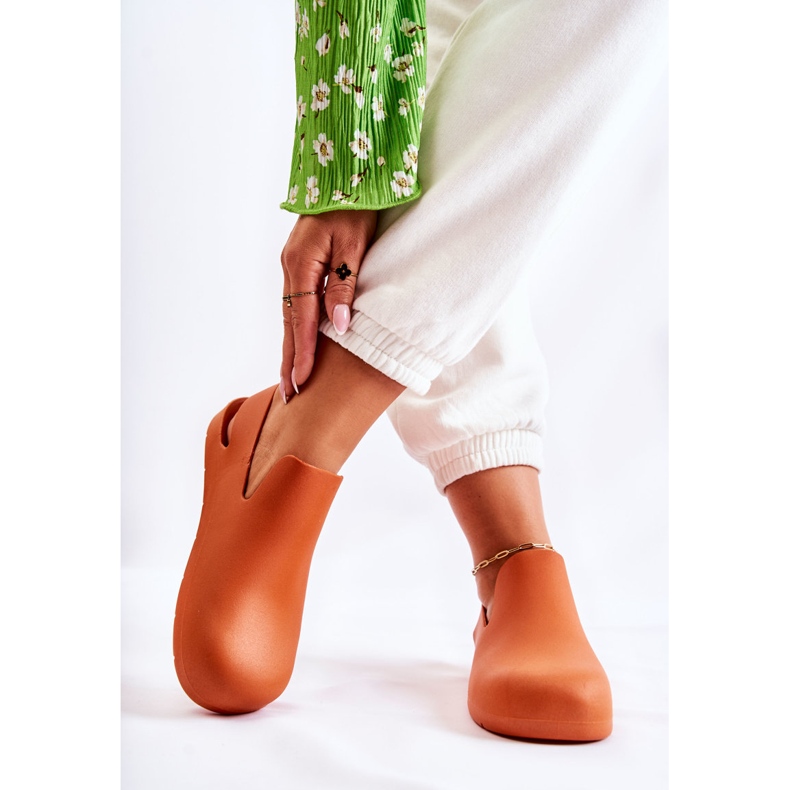 FS1 Modische Orange Meriko Gummi Clogs 2
