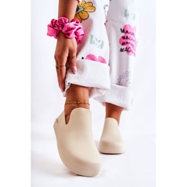 FS1 Modische Gummi Clogs hellbeige Meriko 1