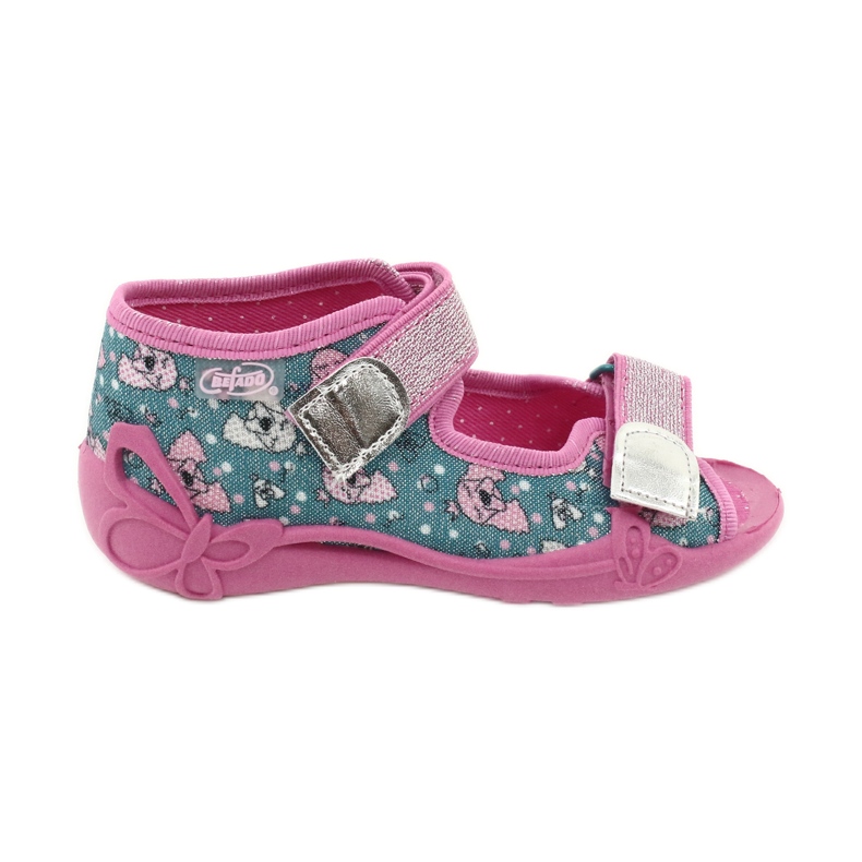 Befado Kinderschuhe 242P107 rosa silber- mehrfarbig 1