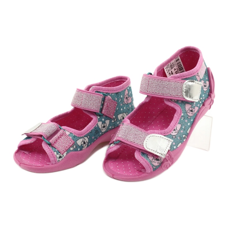 Befado Kinderschuhe 242P107 rosa silber- mehrfarbig 2