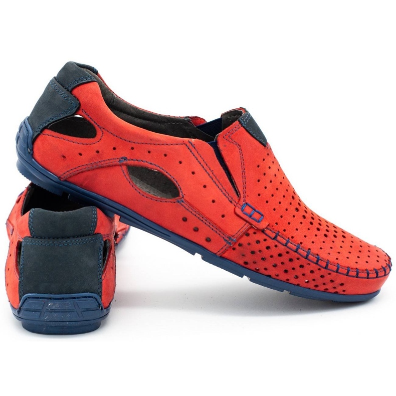 Mario Pala Herrenschuhe Mokassins 901 Sommer rot 3