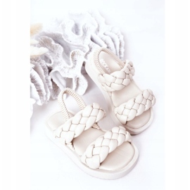 FR1 Sandalen für Kinder mit geripptem Beige Cutie-Pie 2