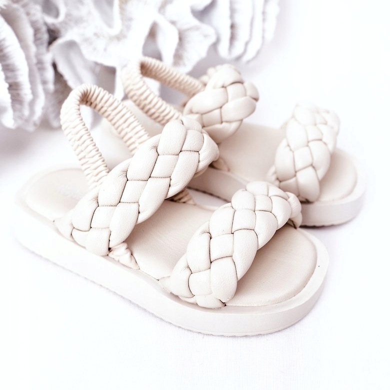 FR1 Sandalen für Kinder mit geripptem Beige Cutie-Pie 3