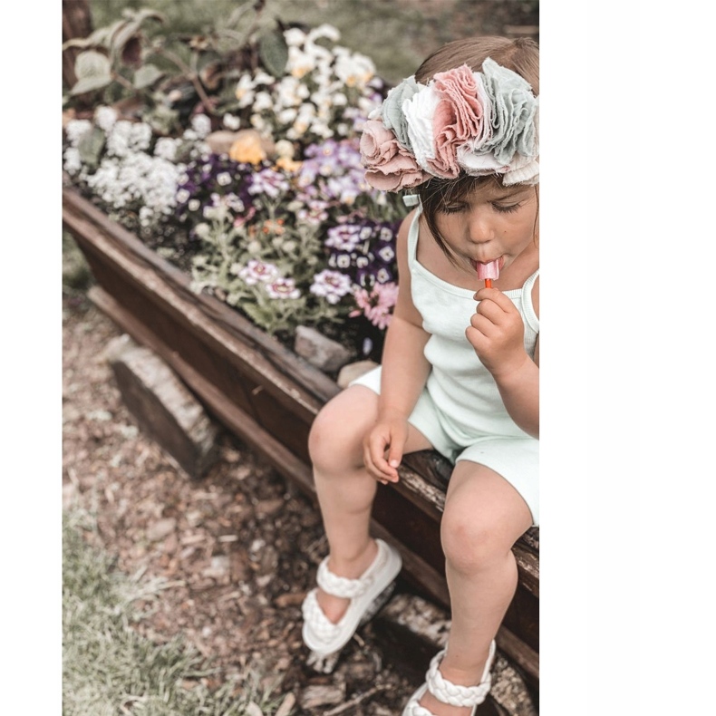 FR1 Sandalen für Kinder mit geripptem Beige Cutie-Pie 4