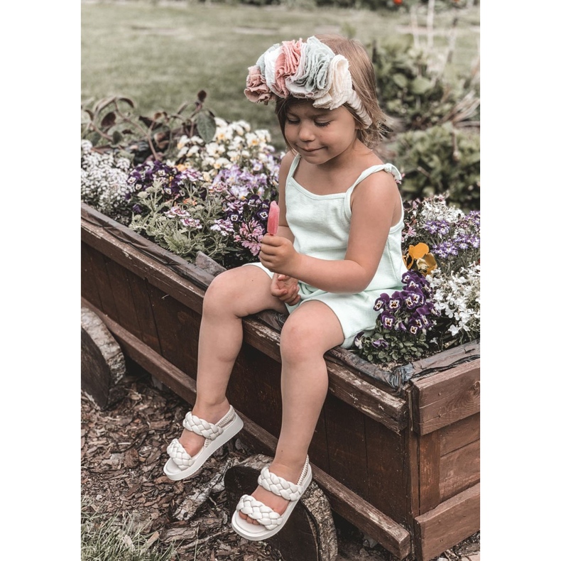 FR1 Sandalen für Kinder mit geripptem Beige Cutie-Pie 5