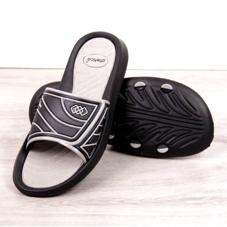 Atletico M ATC207A Badeschuhe schwarz grau 2