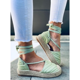 Freesia Green knöchelgebundene Espadrilles grün 2
