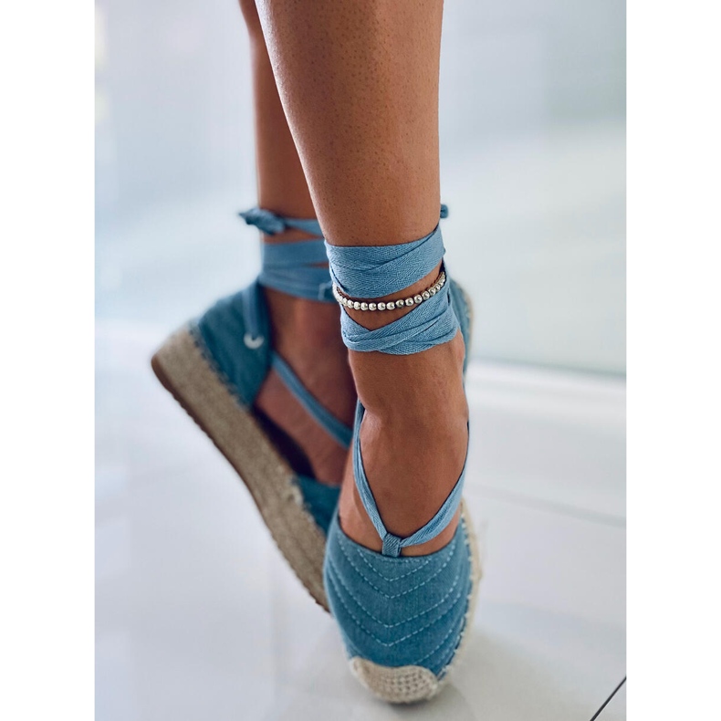 Freesia Blue knöchellange Espadrilles blau 1