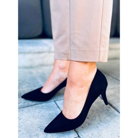 Stilettos auf einem bequemen Holly Black-Absatz schwarz 2