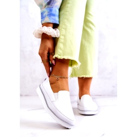 Damen-Sneaker aus Leder Slip-On S.Barski Weiß 1