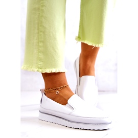 Damen-Sneaker aus Leder Slip-On S.Barski Weiß 3