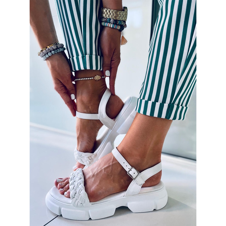 Sandalen mit hohen Sohlen Shanti Weiß 2