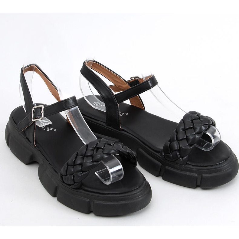 Sandalen auf hoher Sohle in Shanti Black schwarz 1