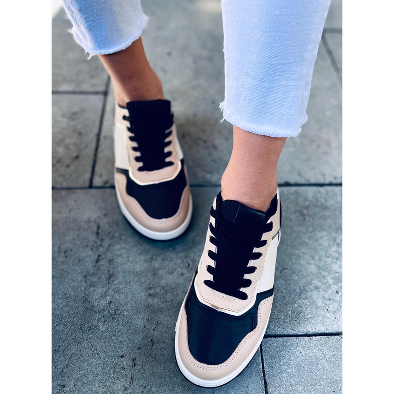 Izzie KHAKI / SCHWARZE Turnschuhe für Damen mehrfarbig 1