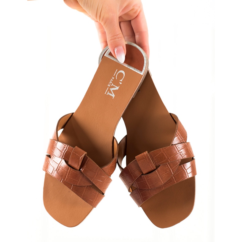 Cm Paris Lässige braune Hausschuhe 2