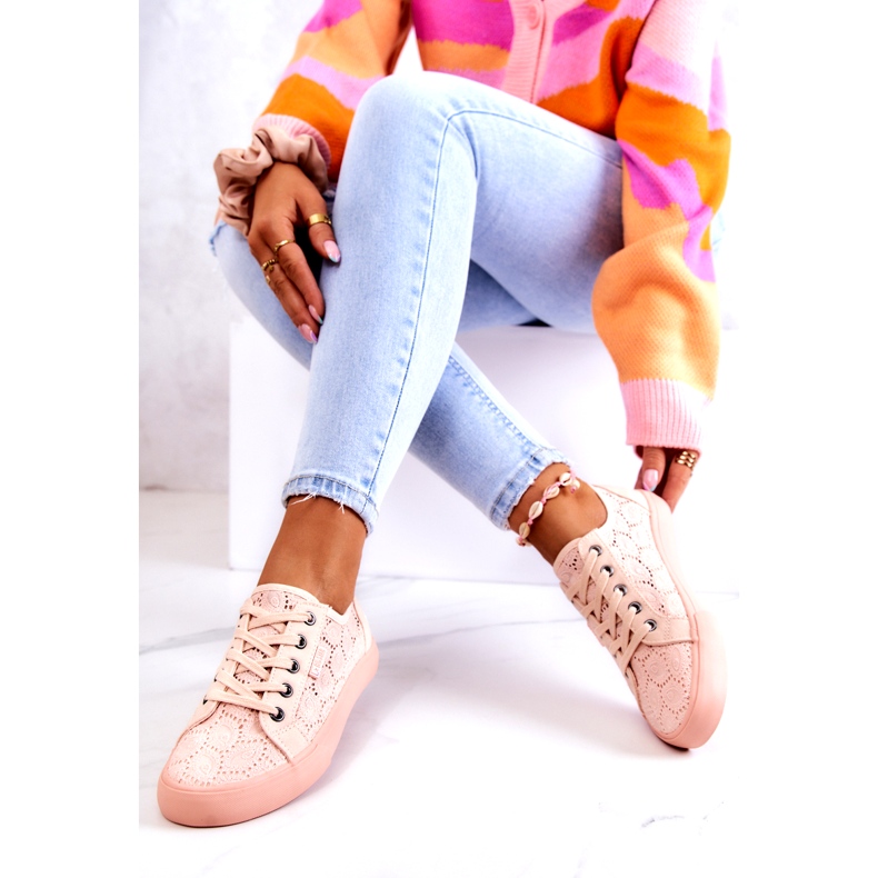 Durchbrochene Turnschuhe Big Star JJ274059 Hellrosa 5