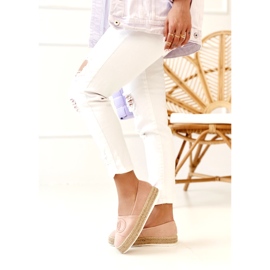 PS1 Damen Espadrilles On A Straw Platform Pink Febi rosa 2